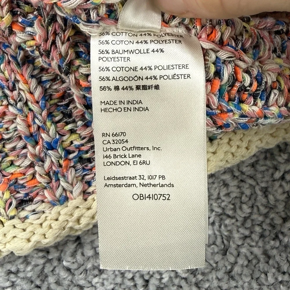 Free People Desert Heat Sweater Vest XS Rainbow Boho Hippie Indie Marled Retro